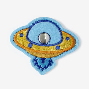 Space Busy Book - Blue spaceship — Montessori busy book by My First Book