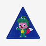 Dinosaur Busy Book - Blue triangle — Montessori busy book by My First Book