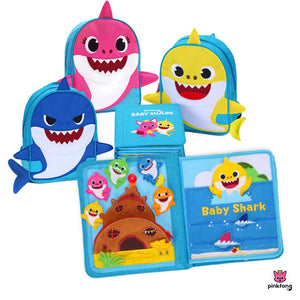 Presenting the My First Book Baby Shark busy book! Featuring a Montessori-inspired, sensory design, a waterproof backpack, and gift-ready packaging, it’s an ideal baby gift for any occasion—filled with hands-on fun alongside favorite Baby Shark characters.
