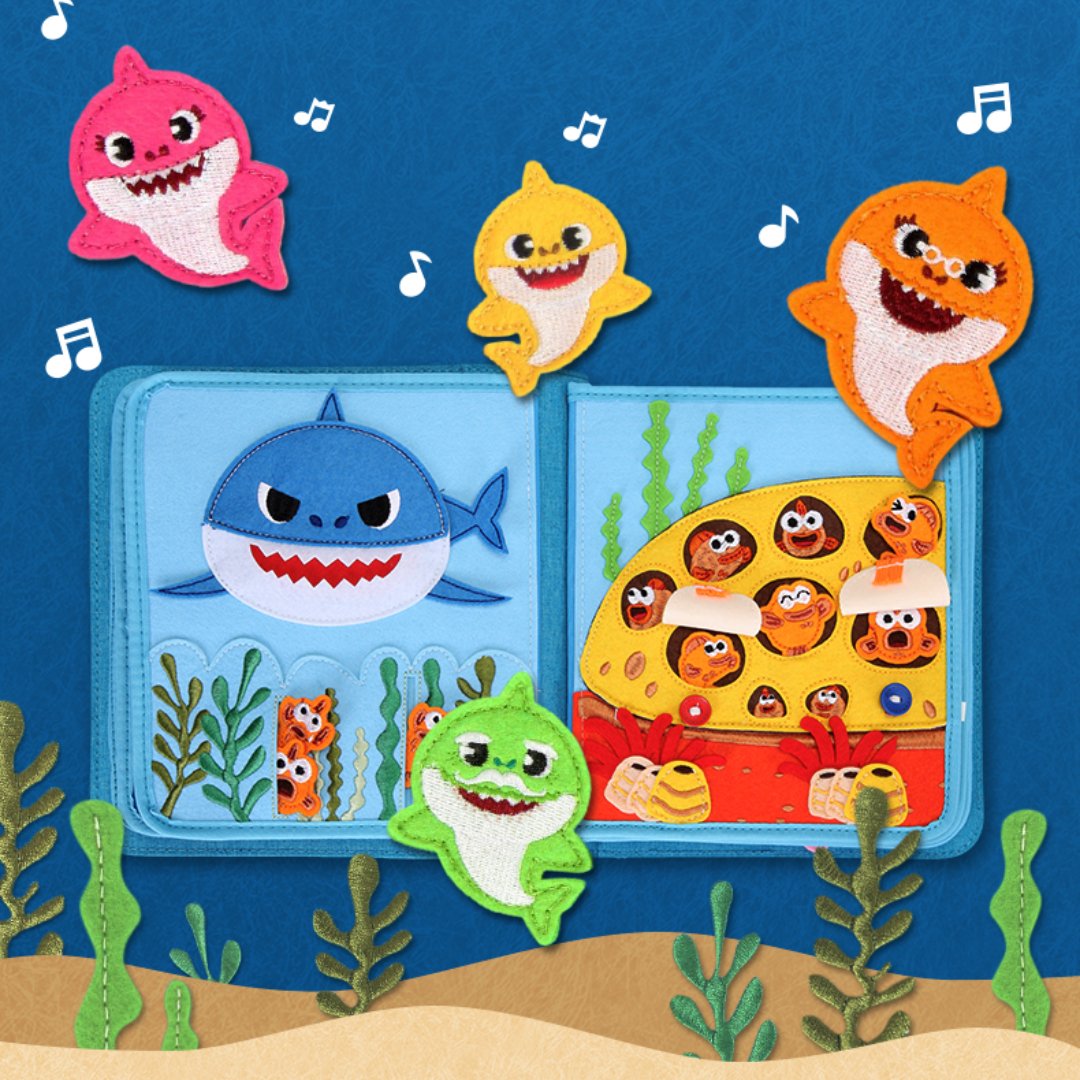 My First Book Baby Shark – Montessori Fabric Busy Book