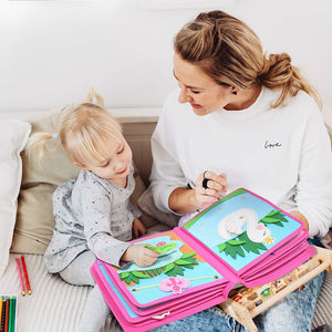Mom and daughter play with My First Book Princess busy book, happily exploring all the Montessori inspired sensory features. Makes a great baby gift.